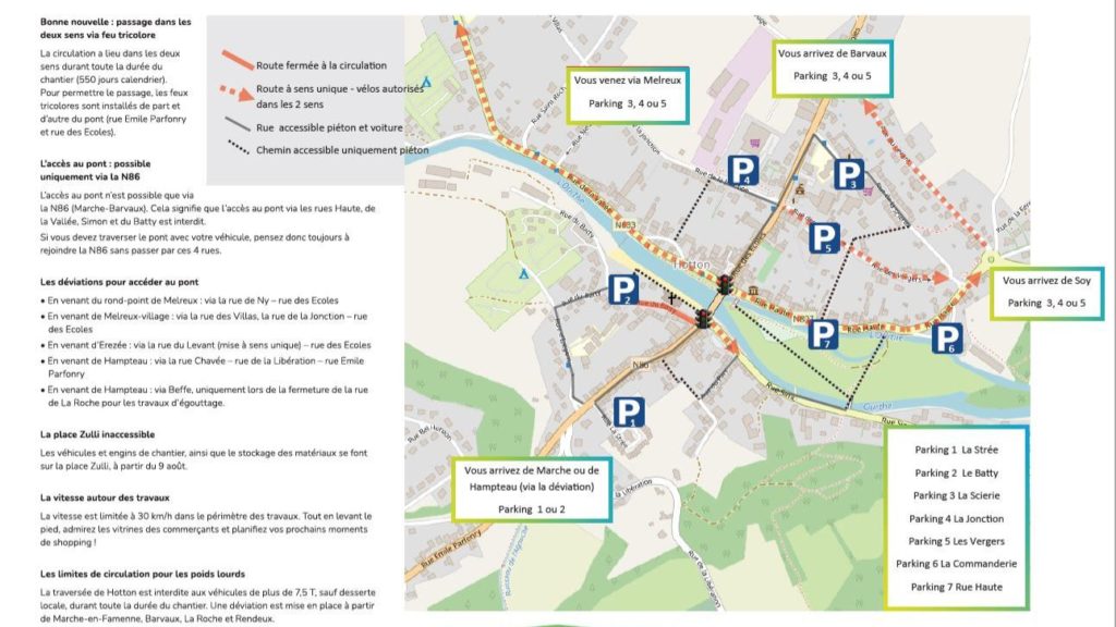 Plan de circulation de Hotton